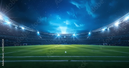 Sports stadium at night. Generative AI © ceoJAHID