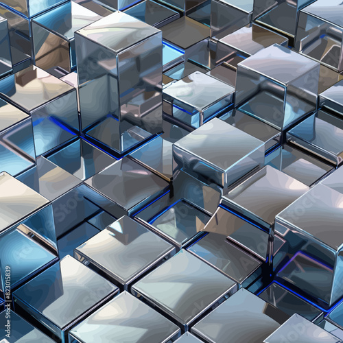 a bunch of mirrors that are stacked together