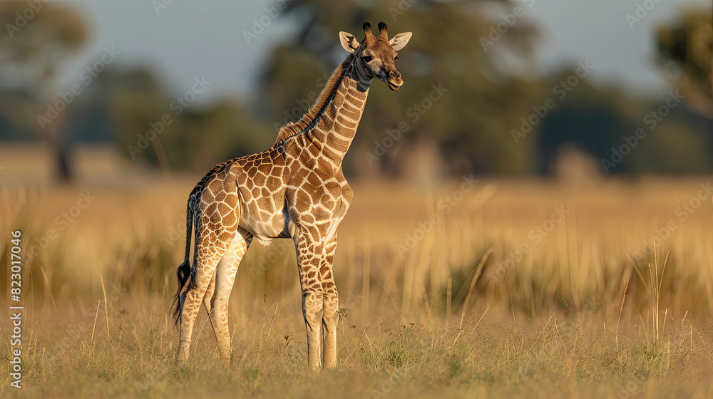 Obraz premium Giraffe young animal, animal portrait