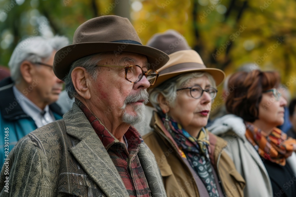 Unidentified people on the street. Unidentified people on the street.