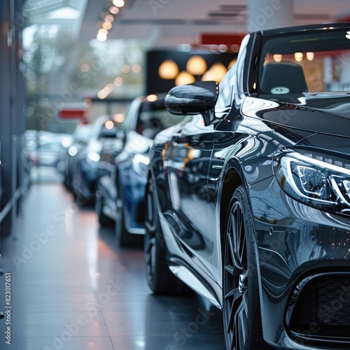 Luxury Cars in Showroom - Elegant Indoor Display at Car Dealership © kabir