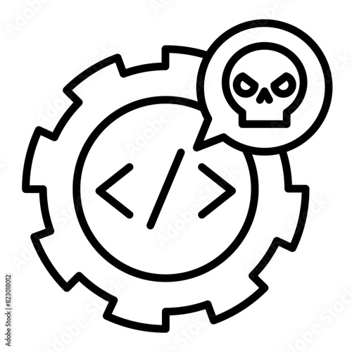 Prompt injection icon. There is a program inside the gear. The skeleton is interfering with that.