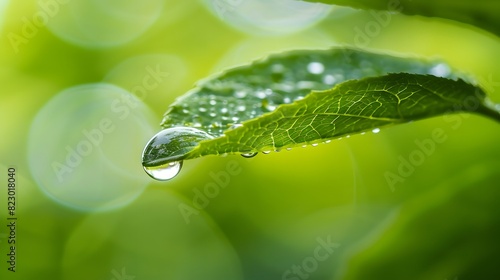 Dew Drop Purity Depict a close-up shot of a single drop