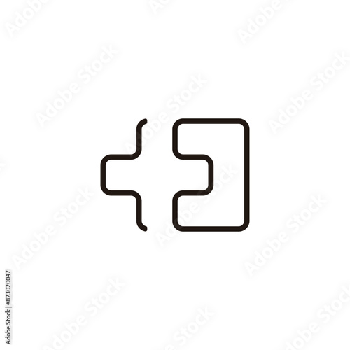 plus medical box kit lines art thin logo vector