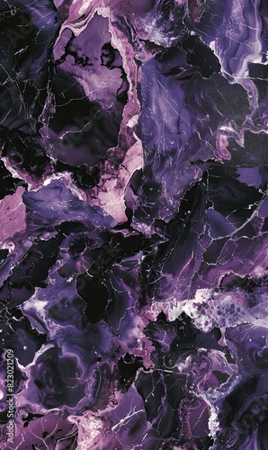 Abstract background of dark purple and black marble texture. Liquid marble pattern