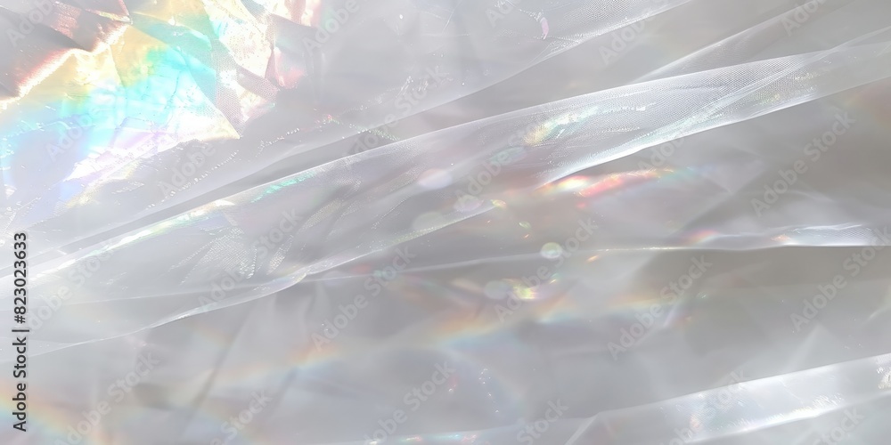 rainbow reflection effecton on white background