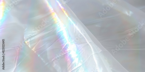 rainbow reflection effecton on white background