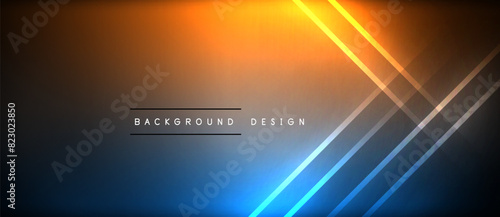 Neon glowing circle rays, light round lines in the dark, planet style neon wave lines. Energetic electric concept design for wallpaper, banner, background