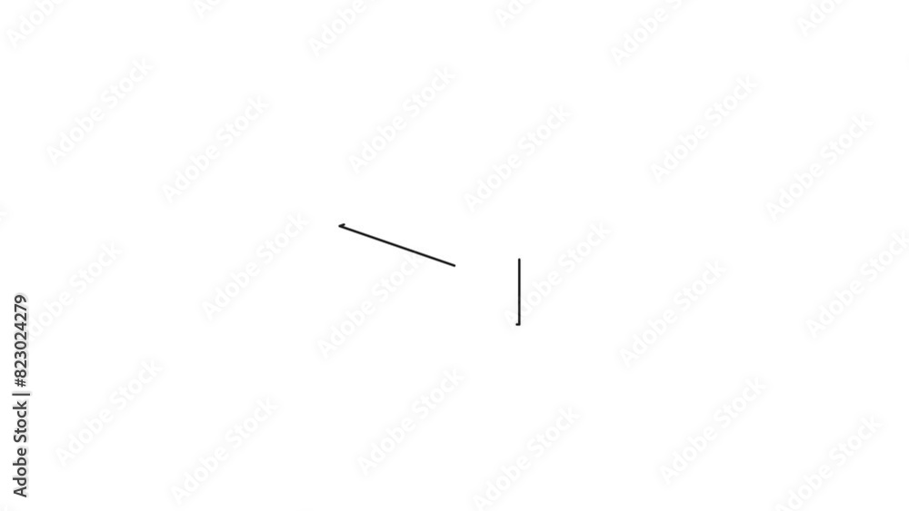 Black outline Graduation Cap 4k Icon Animation on white background. 4K Motion Graphic with Alpha Channel.