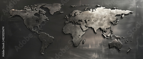 brushed metal world. Business coverage background.