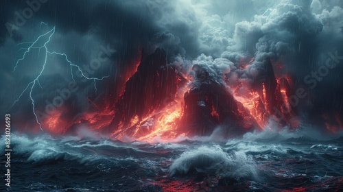 volcano in the ocean