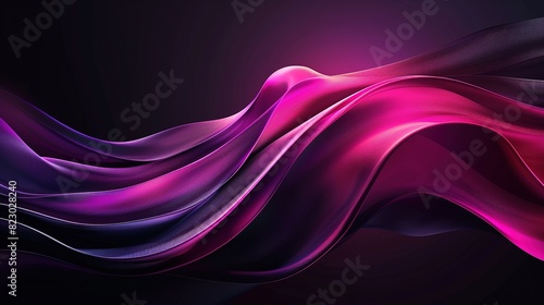 Sleek black with abstract purple and pink gradients 