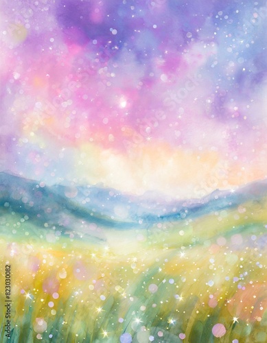 Abstract watercolor background inspired by the arrival of spring. 