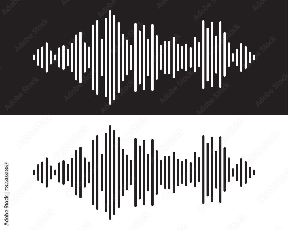 sound waveform pattern for radio podcasts, music player, video editor, voice message in social media chats, voice assistant, recorder. vector illustration sound waveform pattern for radio podcasts, music player, video editor, voice message in social media chats, voice assistant, recorder. vector illustration