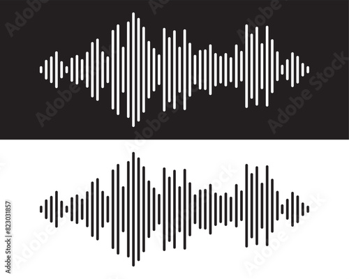 sound waveform pattern for radio podcasts, music player, video editor, voice message in social media chats, voice assistant, recorder. vector illustration