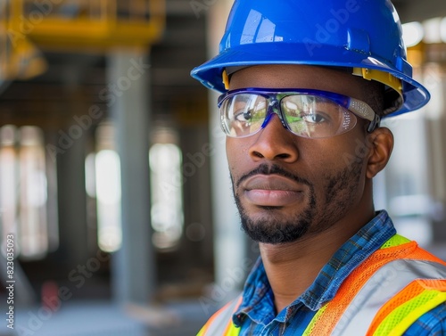 construction worker wearing safety gear © Balaraw
