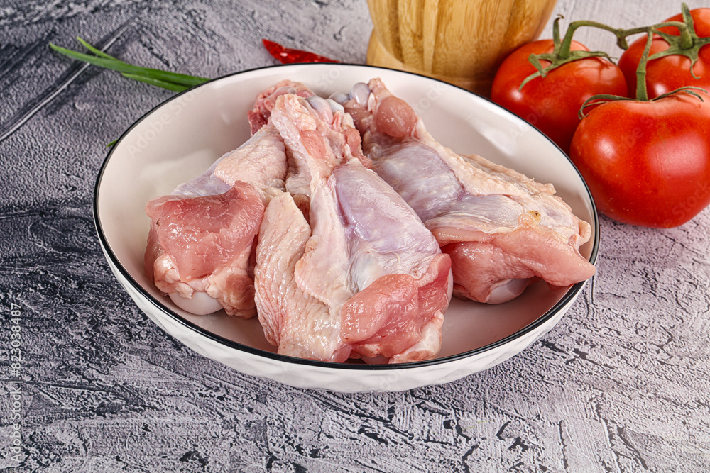 Raw turkey shoulder wing for cooking Raw turkey shoulder wing for cooking