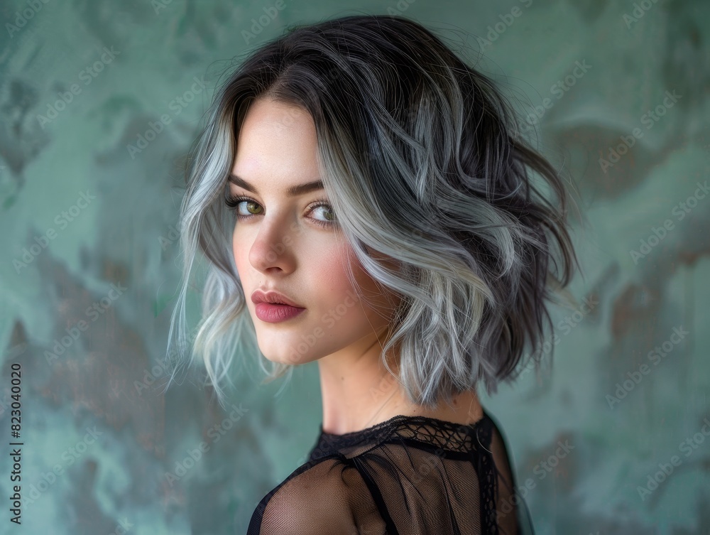 Stylish woman with ombre hair Stylish woman with ombre hair
