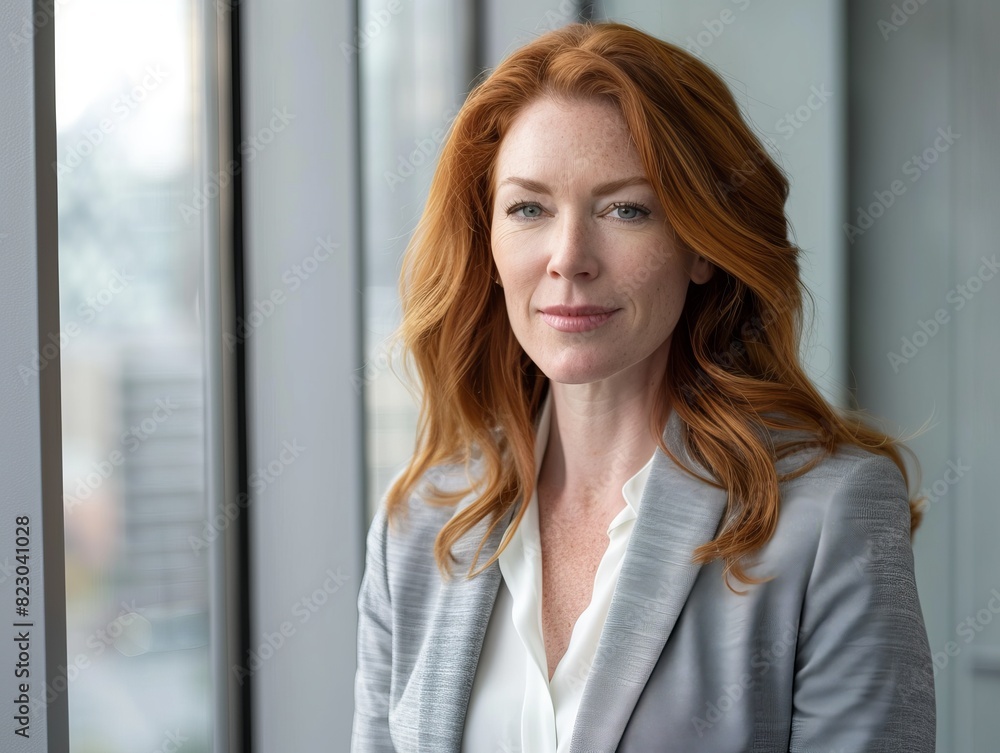 Confident businesswoman standing by window Confident businesswoman standing by window