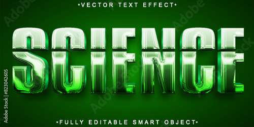Shiny Green Science Vector Fully Editable Smart Object Text Effect
