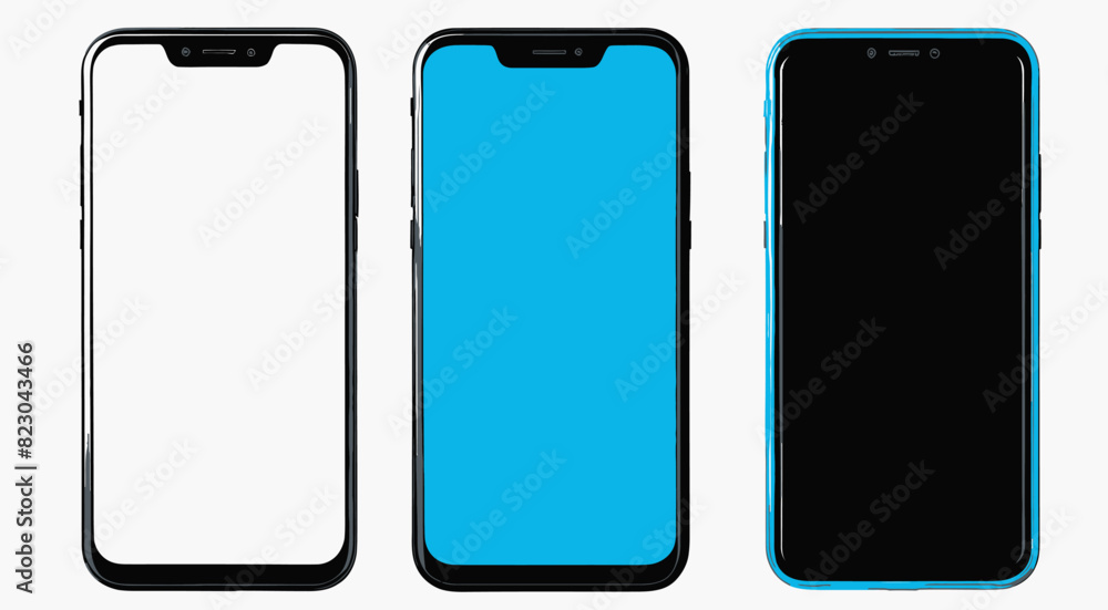 three iphones with different color options on them three iphones with different color options on them