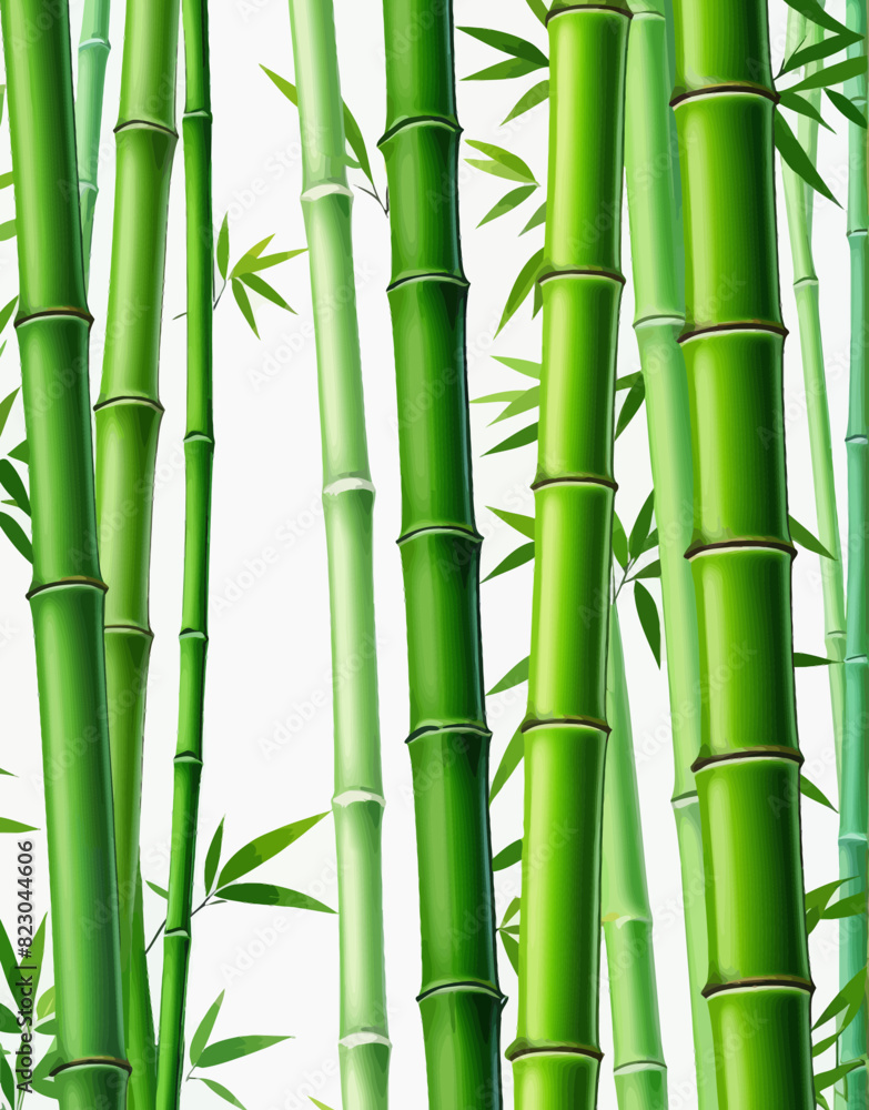 a group of green bamboo trees with leaves a group of green bamboo trees with leaves