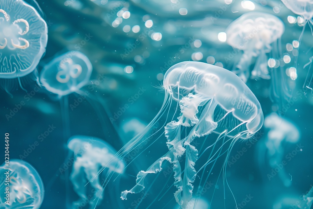 Single Jelly Fish in the water Single Jelly Fish in the water