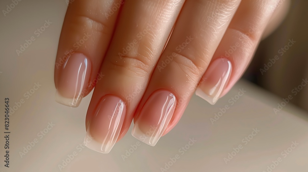 close up transparent manicure close up transparent manicure