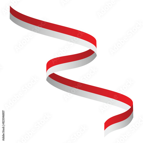 Indonesian Flag Ribbon Decoration