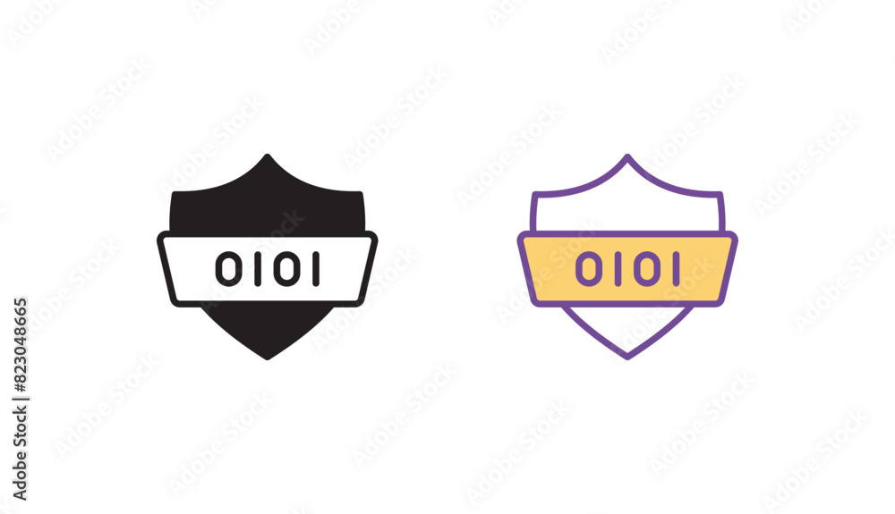Data Protection icon design with white background stock illustration Data Protection icon design with white background stock illustration