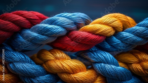Intertwined Colorful Ropes