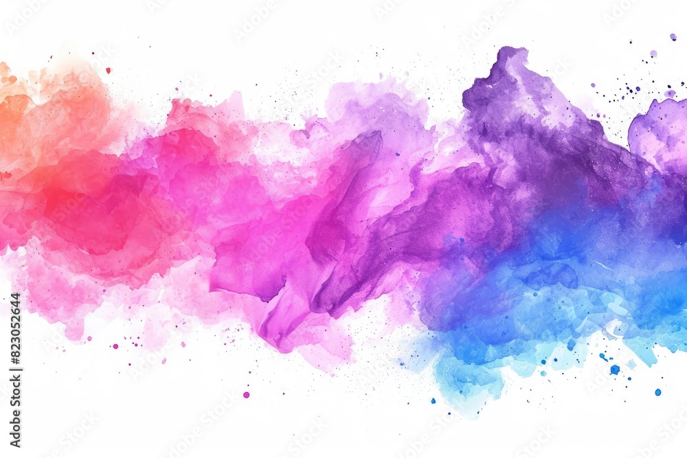 Design a watercolor splash with a gradient effect