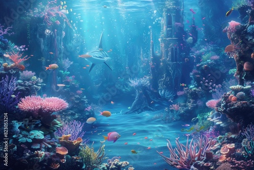 Enchanting underwater world design © SaroStock
