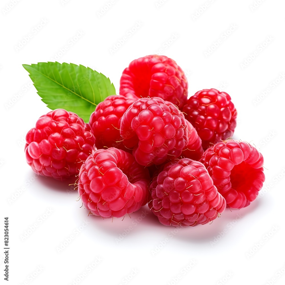 Raspberrys on white background, Fresh Raspberrys Raspberrys on white background, Fresh Raspberrys