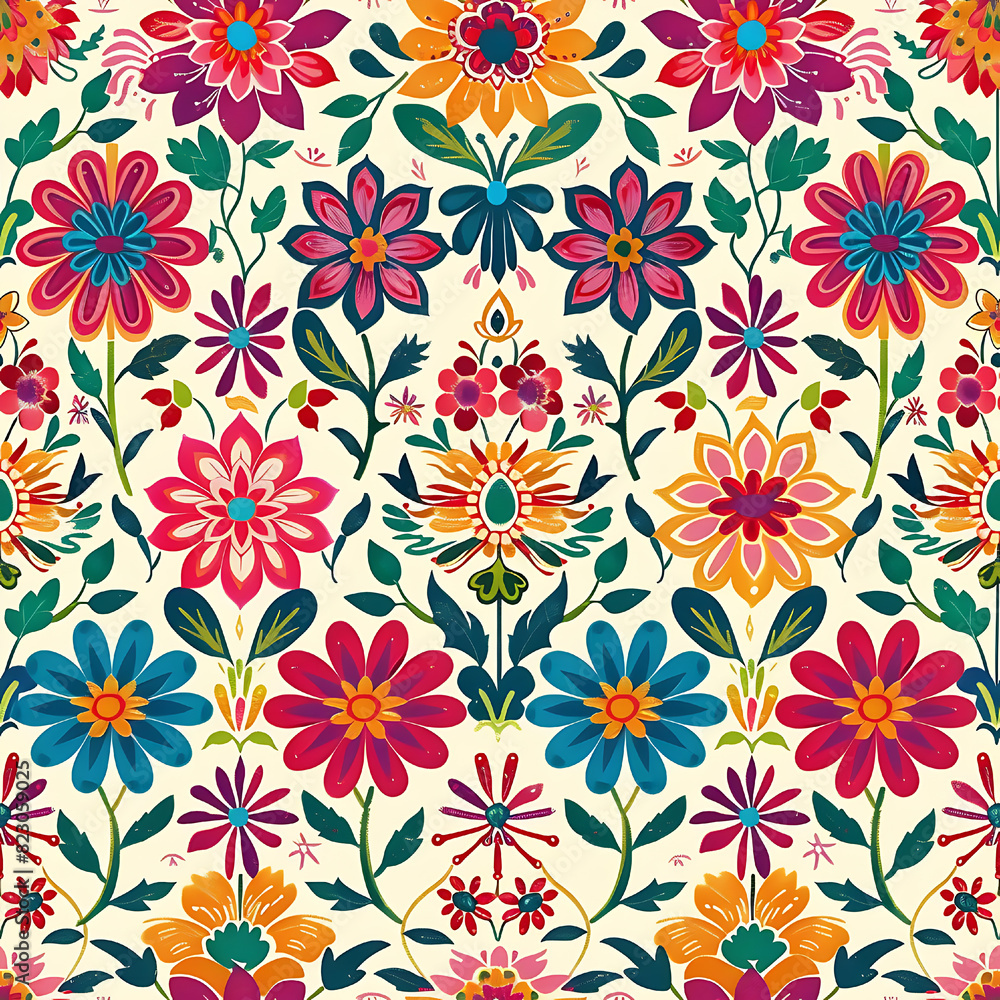 Mexican Flower Pattern Mexican Flower Pattern