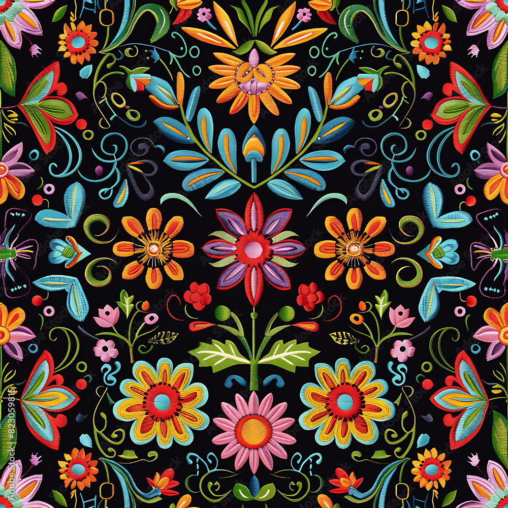 Mexican Flower Pattern Mexican Flower Pattern