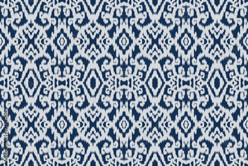 Seamless ethnic design, ikat art. beautiful hand drawn Design for textile and printingEthnic pattern.beautiful pattern. folk embroidery,bohemian style,aztec geometric art