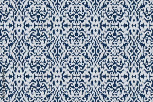 Seamless ethnic design, ikat art. beautiful hand drawn Design for textile and printingEthnic pattern.beautiful pattern. folk embroidery,bohemian style,aztec geometric art