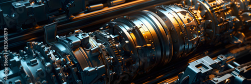 Close-up View of a Complex ZF Transmission System with Detailed Machining and Quality Metallurgy