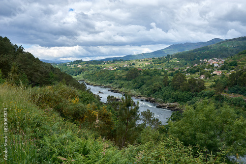 Views of the Mino River from the Trilho Route in Melgaco photo