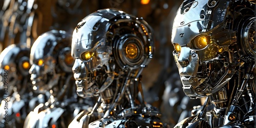 advanced humanoid robot heads illustrating future robot concepts © Stefan Schurr