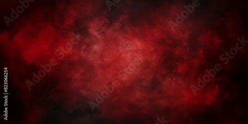Abstract red watercolor background with dark grunge texture and smoke , distressed vintage. dark maroon background, dark crimson texture, banner