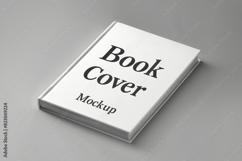 A creative book cover mockup, sitting on a table, showcasing design and advertising solutions in an artistic way. Mockup for design A creative book cover mockup, sitting on a table, showcasing design and advertising solutions in an artistic way. Mockup for design
