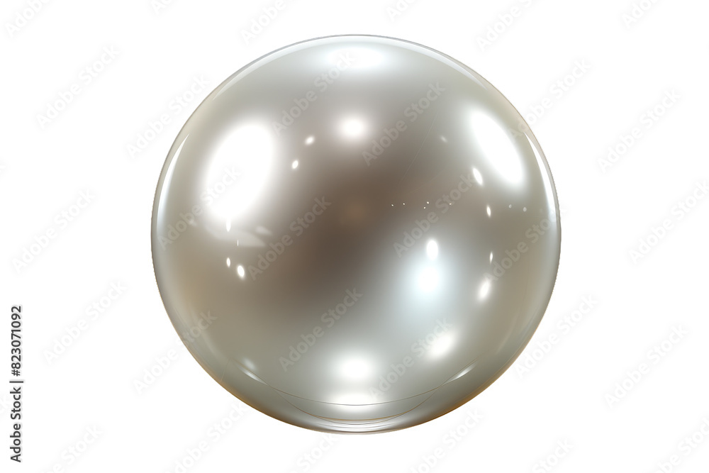 Obraz premium Ethereal Dance of a White Balloon on Transparent PNG Background.