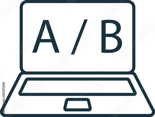 AB Testing icon. Monochrome simple User Behavior icon for templates, web design and infographics