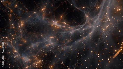 Invisible to the eye the dark matter web stretches to the farthest reaches of the cosmos connecting all that exists. photo