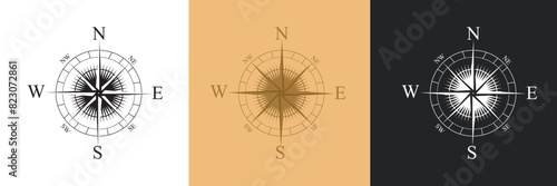 compass direction vector with cardinal points
