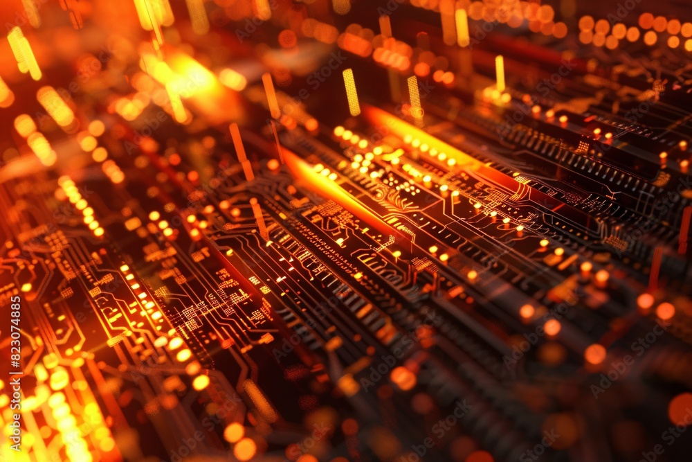 a close up of a circuit board a close up of a circuit board