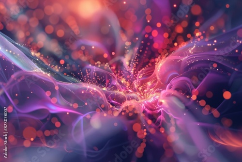 A fractal design, rasterization at max possible, mathematic swirls, a crazy image, accelerated particles, super fast, 8k, Quantum fast image, bokeh