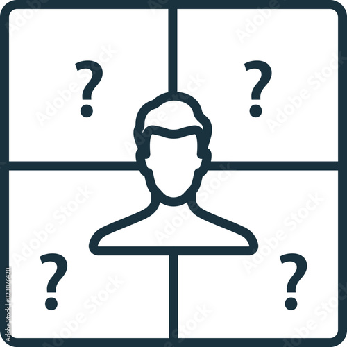 Empathy Mapping icon. Monochrome simple User Behavior icon for templates, web design and infographics